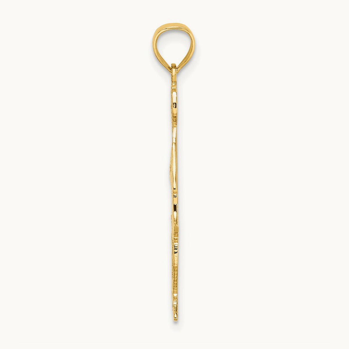 Cheerleader with Hand on Head Charm, 14K