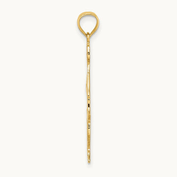 Cheerleader with Hand on Head Charm, 14K