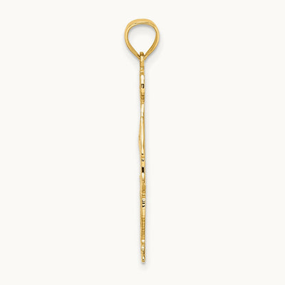 Cheerleader with Hand on Head Charm, 14K