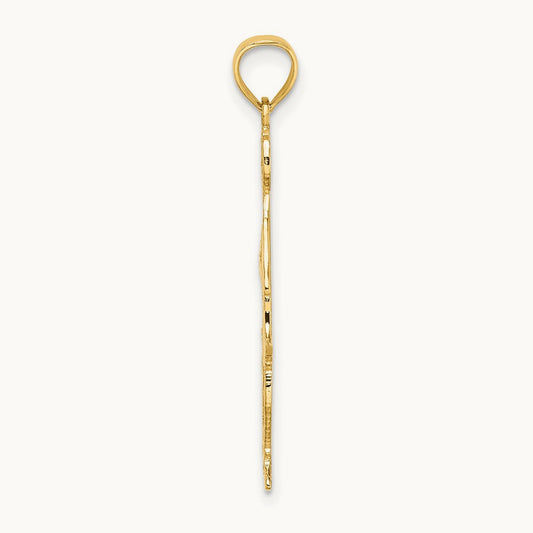 Cheerleader with Hand on Head Charm, 14K
