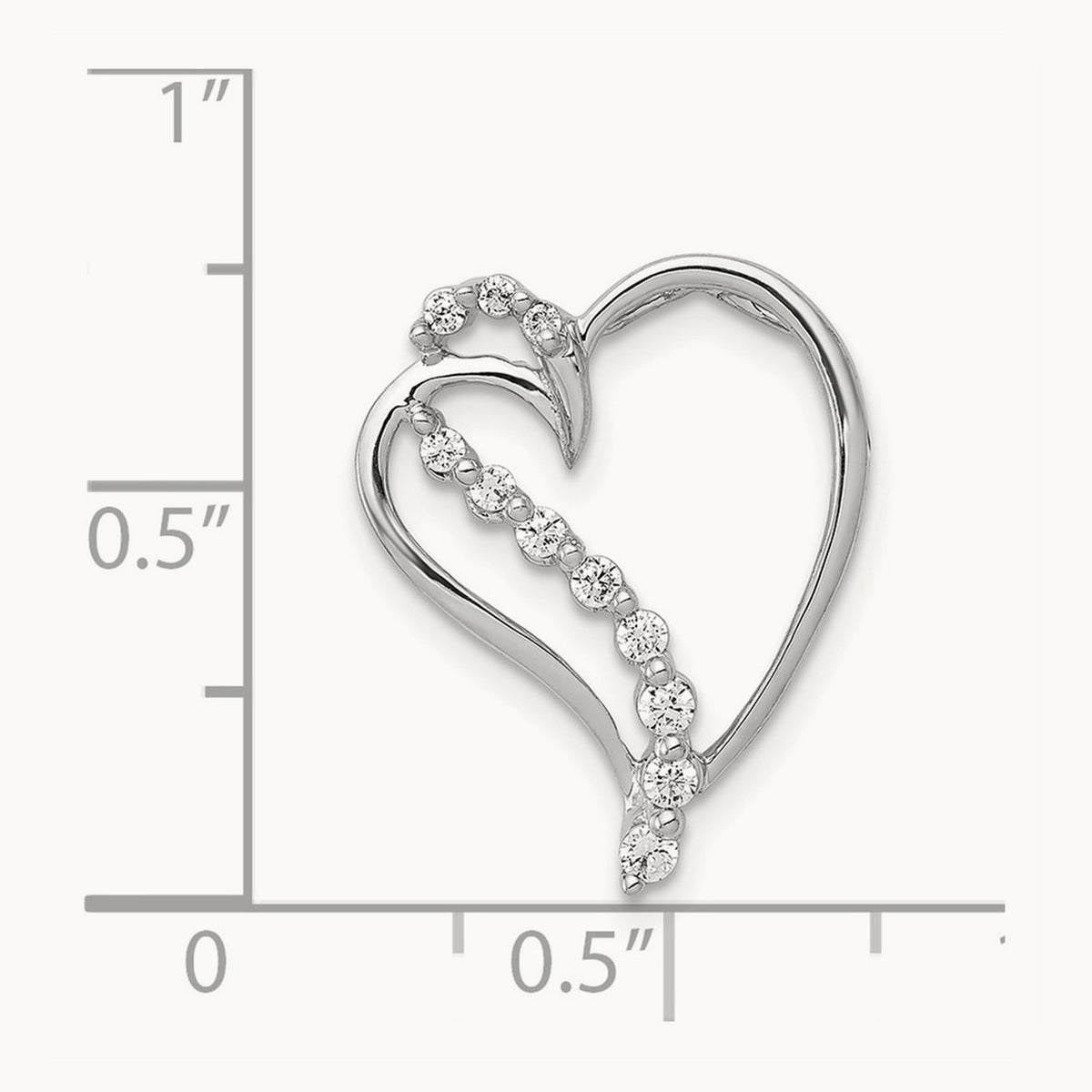 1/6ct. Diamond Heart Chain Slide — photo set