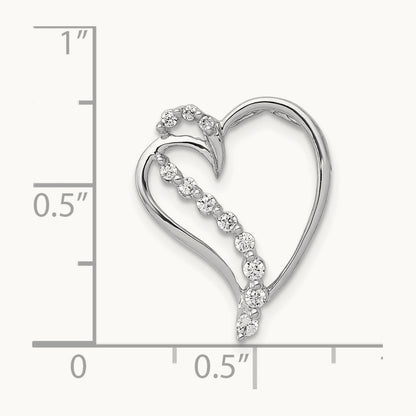 1/6ct. Diamond Heart Chain Slide — photo set