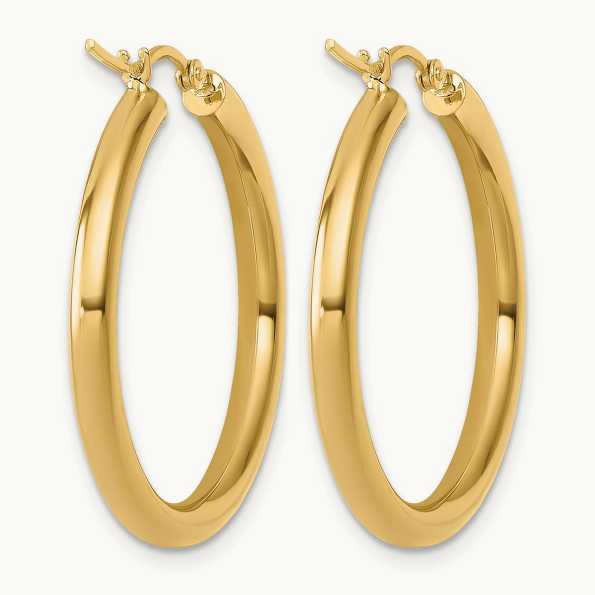 Polished Hinged Hoop Earrings, 10K — Leslie's