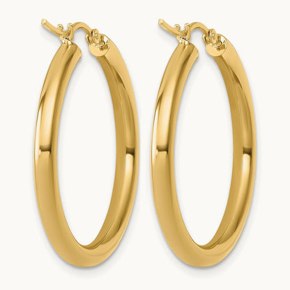 Polished Hinged Hoop Earrings, 10K — Leslie's
