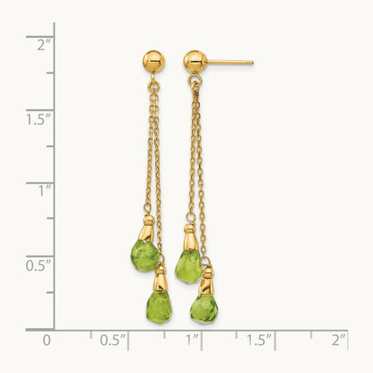 Peridot Dangle Earrings — photo set