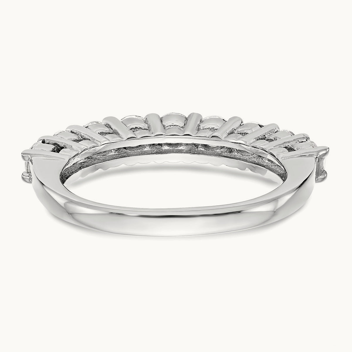 9-Stone Diamond Band, 14K White Gold