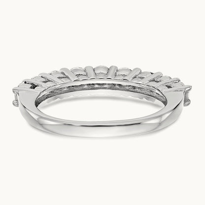 9-Stone Diamond Band, 14K White Gold