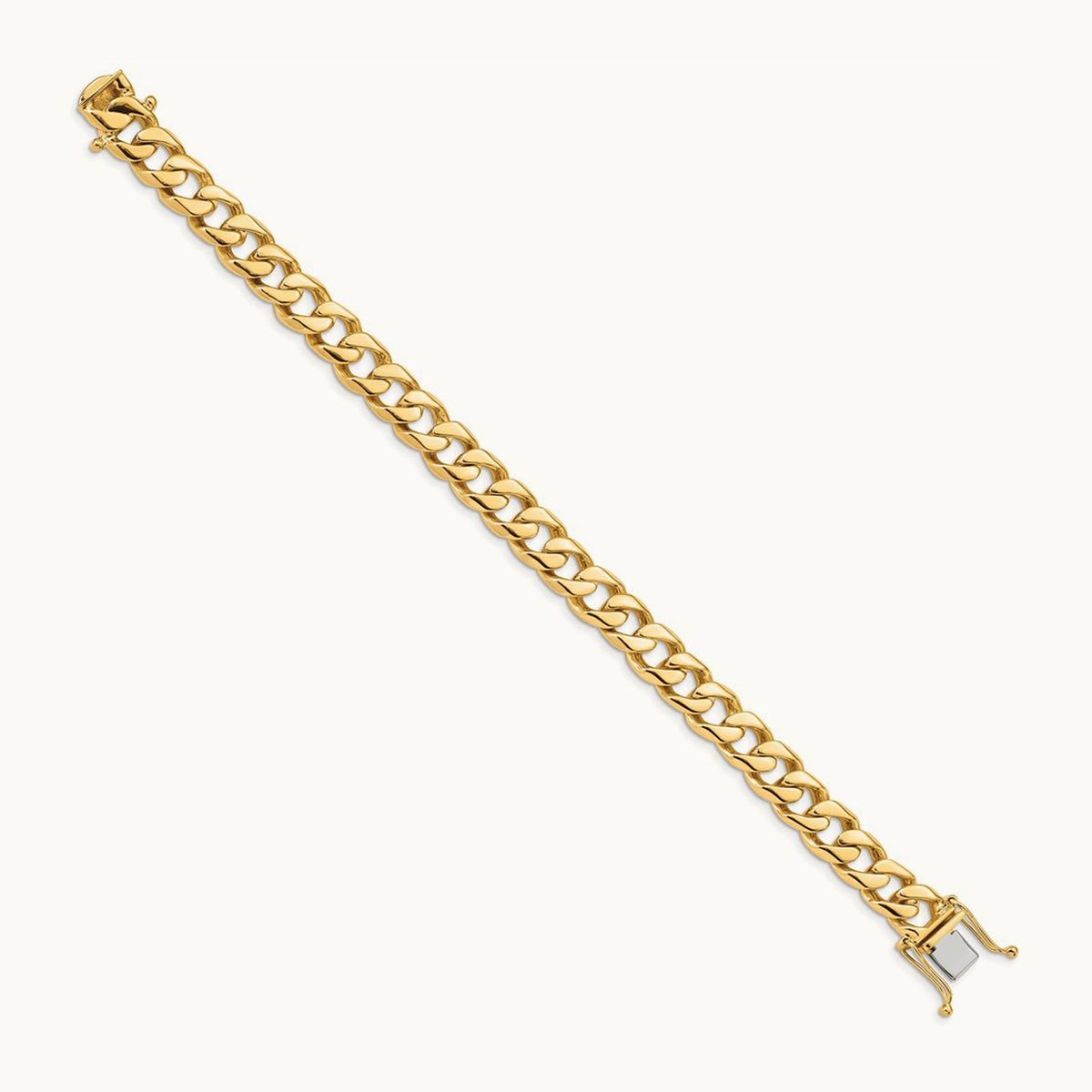 Hand-polished Flat Beveled Curb Chain — 9.7mm
