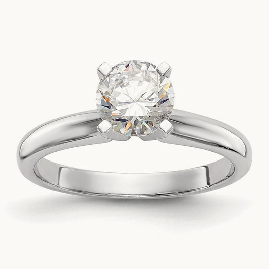 3/4ct. Medium-Weight Knife Edge 4-Prong Mounting, 14K White Gold