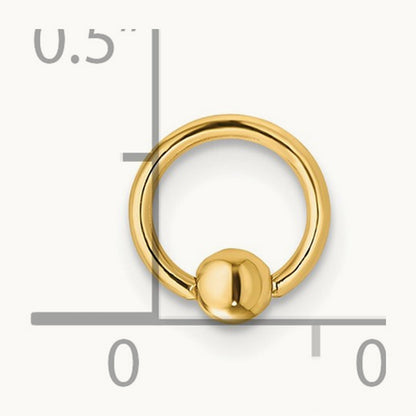 18 Gauge Cartilage Hoop, 14K