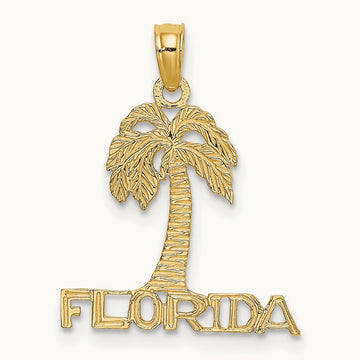 FLORIDA Palm Tree Charm, 14K