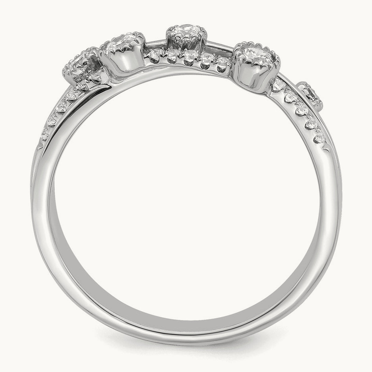 Criss Cross Ring, 0.25 ct tw Lab-Grown Diamond — 14K White Gold