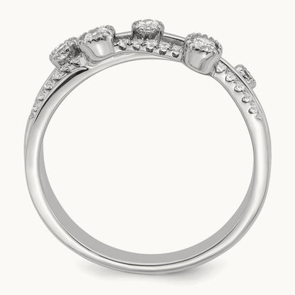 Criss Cross Ring, 0.25 ct tw Lab-Grown Diamond — 14K White Gold