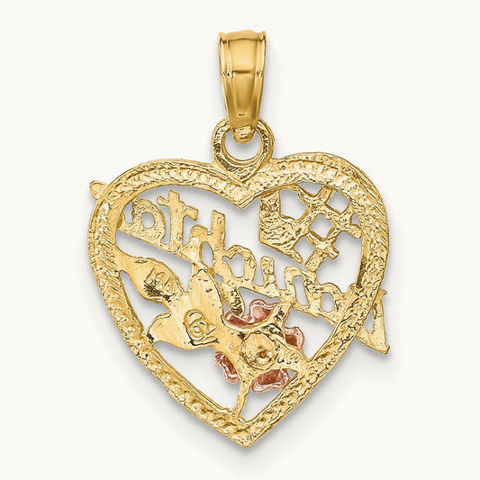 #1 DAUGHTER IN HEART w/Flowers Charm — photo set