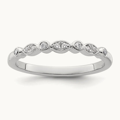 Diamond Wedding Band, 14K White Gold