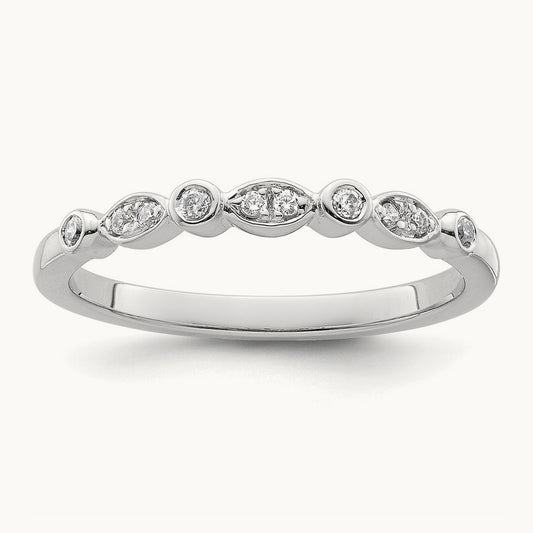 Diamond Wedding Band, 14K White Gold