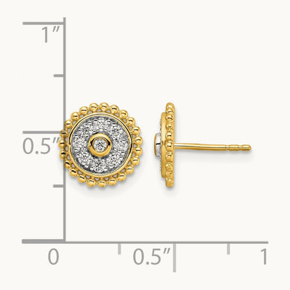 Circle Post Earrings, 0.25 ct tw Lab-Grown Diamond