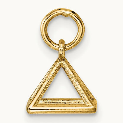 Polished Rectangular Pyramid Shape Pendant, 14K