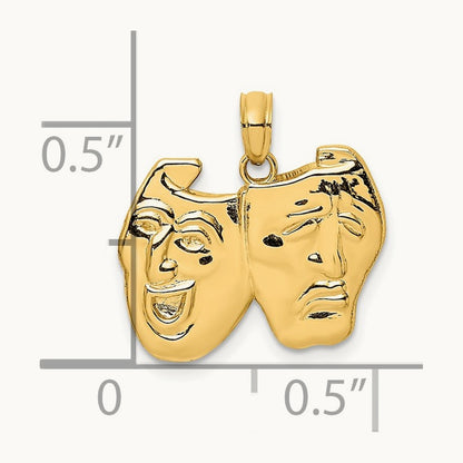 Comedy/Tragedy Charm, 14K