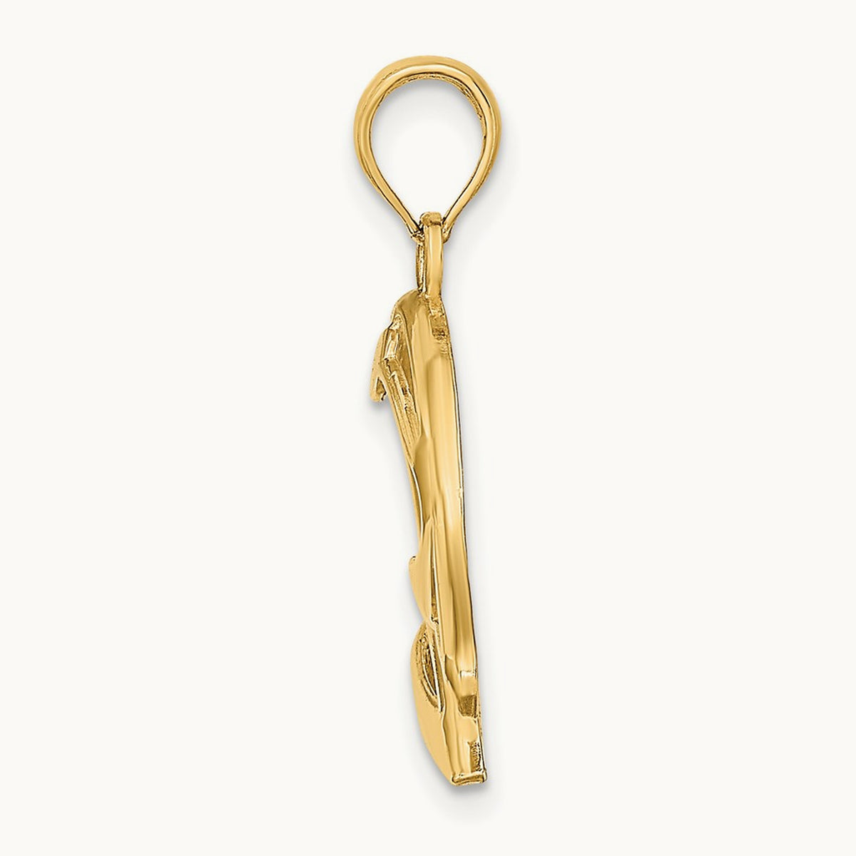 Cut-Out Duck Head Charm, 14K