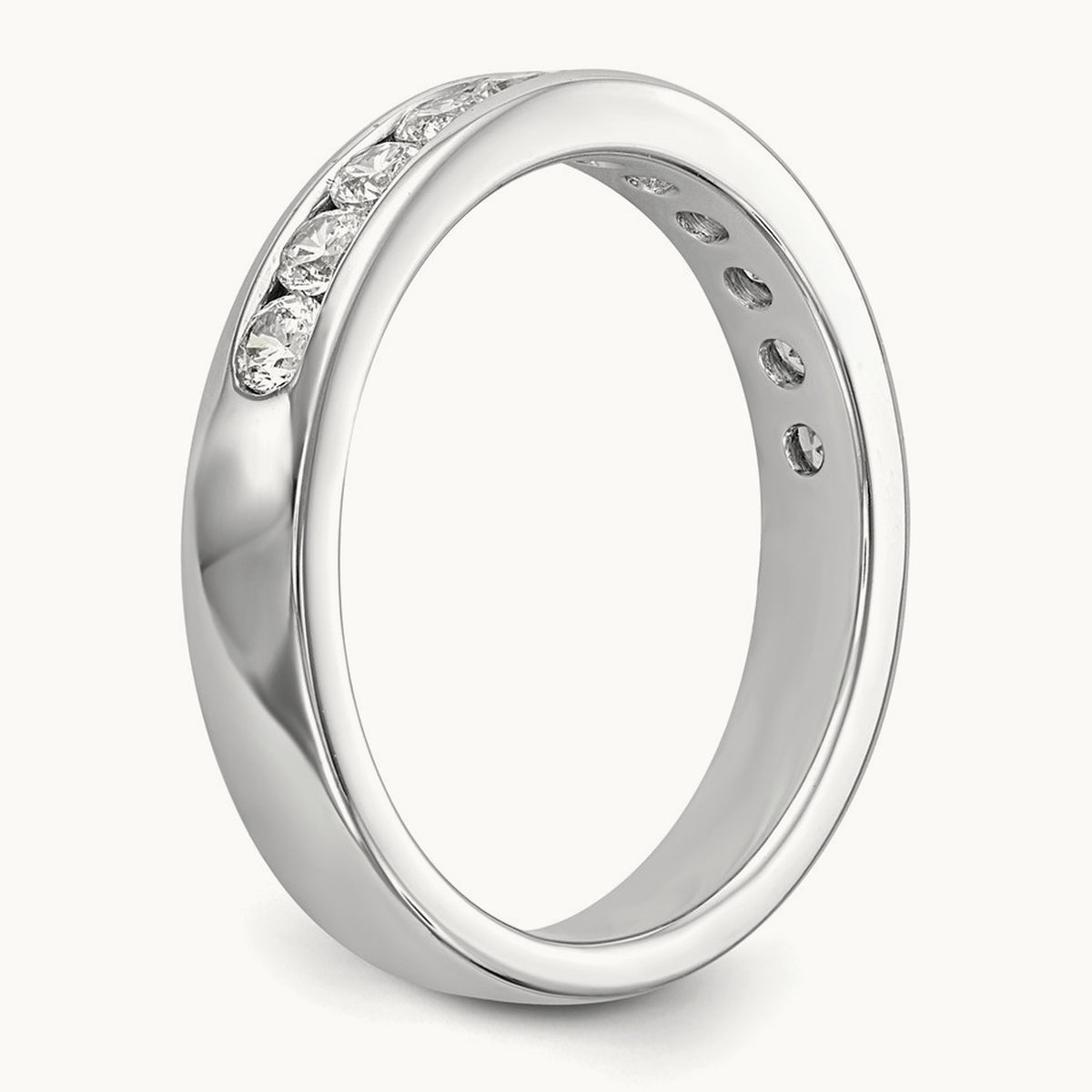11- Stone Closed Channel Band Mounting, 2.3mm, 14K White Gold