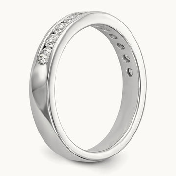 11- Stone Closed Channel Band Mounting, 2.3mm, 14K White Gold