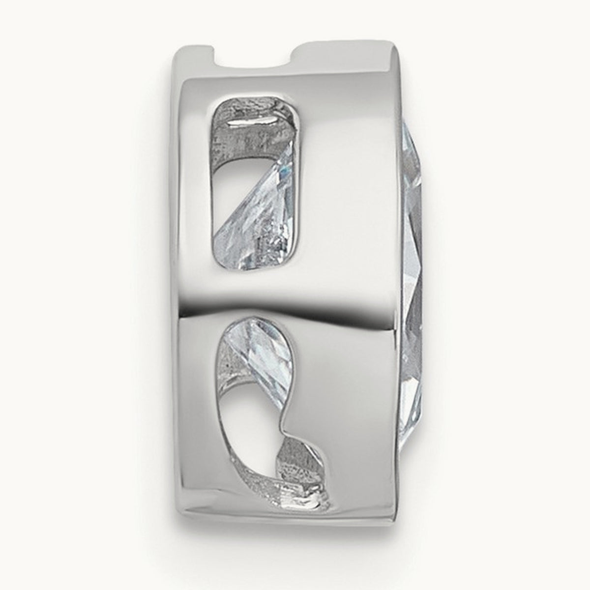 Oval Bezel Set Chain Slide Pendant, 0.25-3.00 ct tw Lab-Grown Diamond — 1 1/2 ct, 14K White Gold