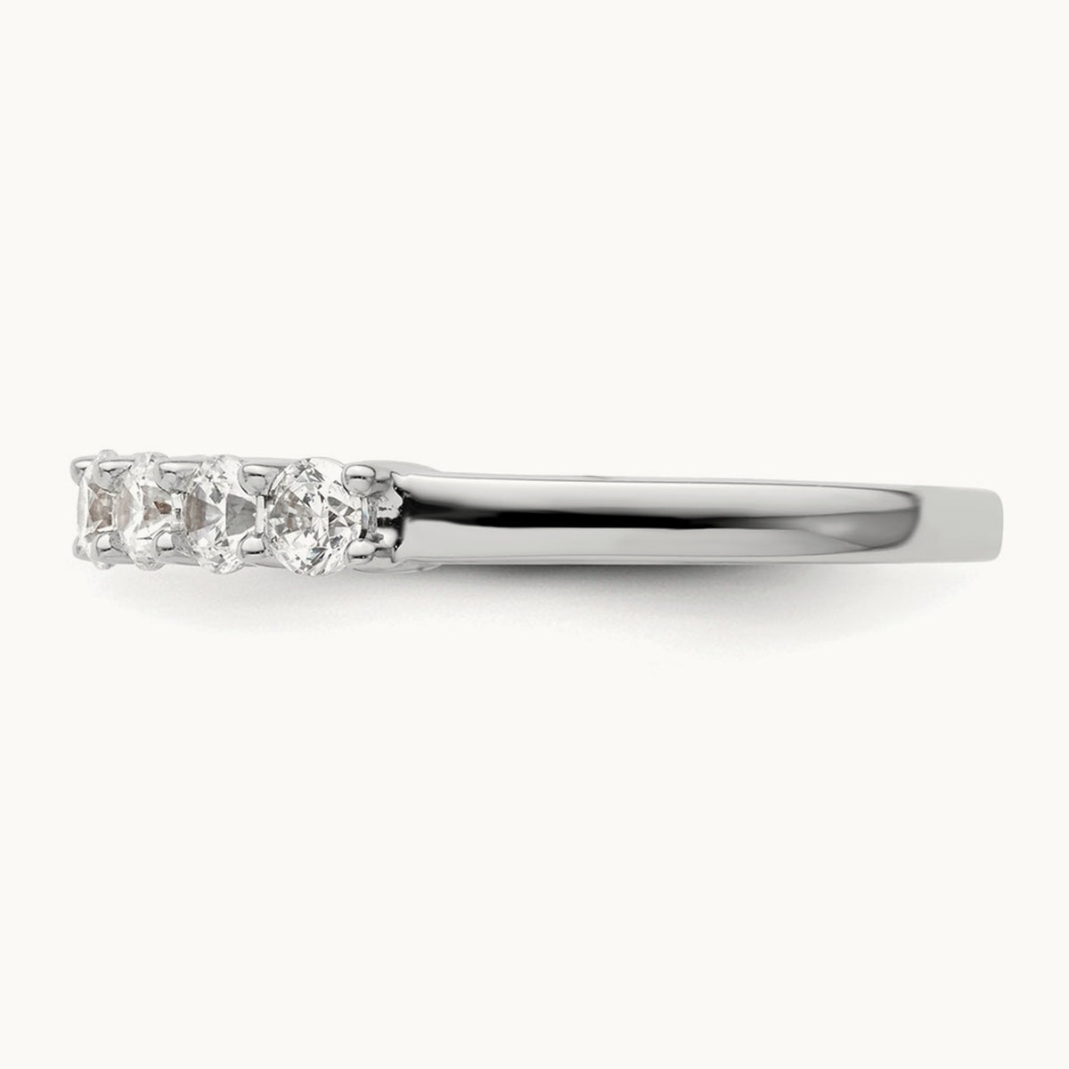 7-Stone Diamond Band, 14K White Gold