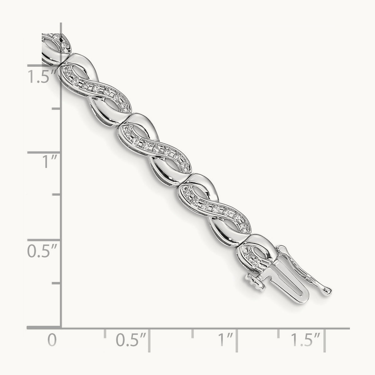 Diamond Infinity Link Bracelet, 14K White Gold