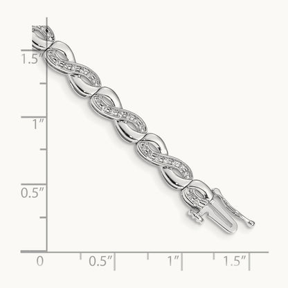 Diamond Infinity Link Bracelet, 14K White Gold