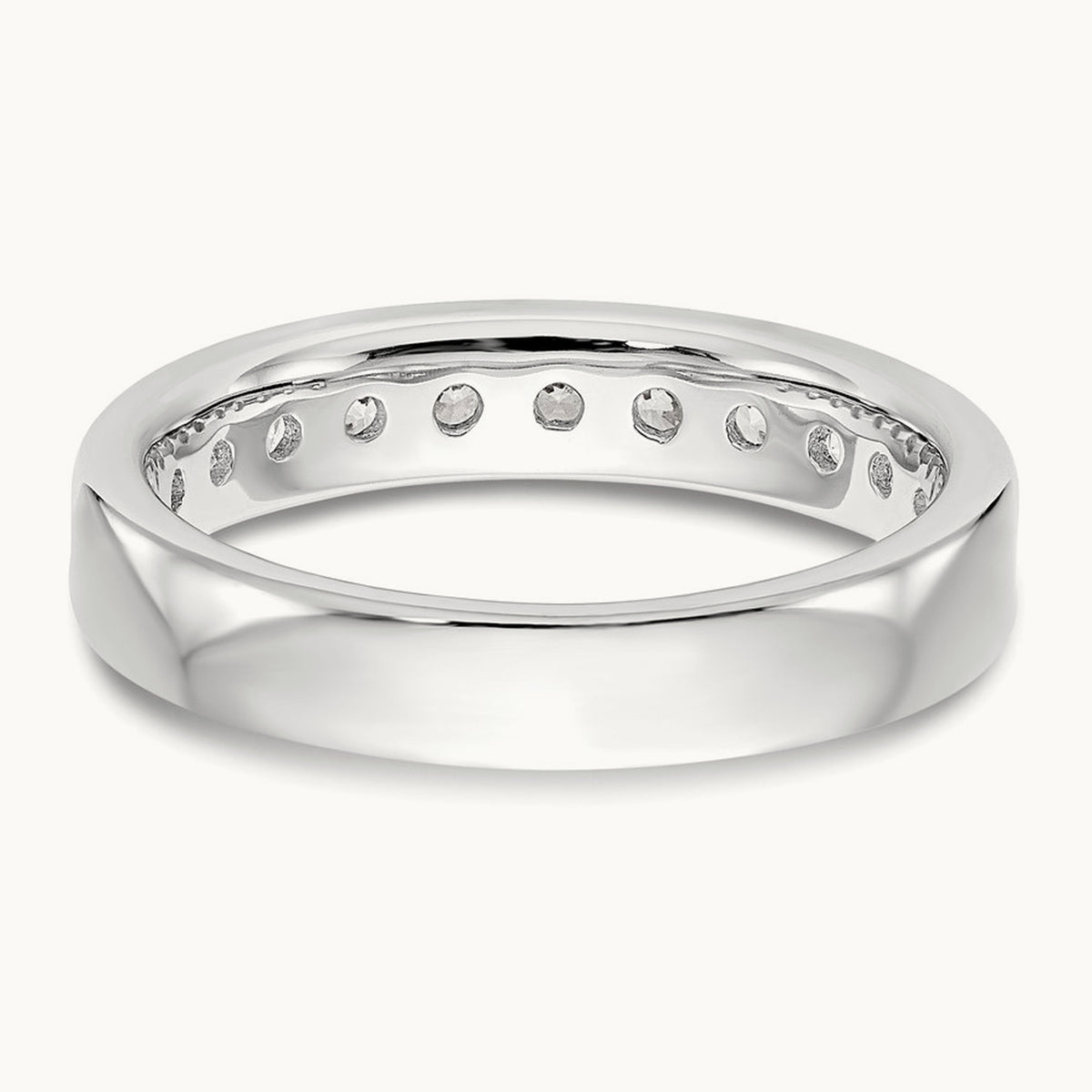 11- Stone Ladies Band Mounting, 2.6mm, 14K White Gold