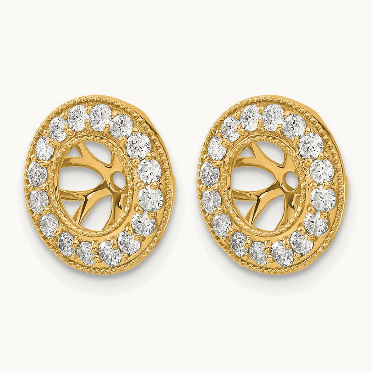Diamond Earring Jackets, 14K Yellow Gold