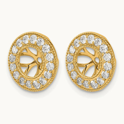 Diamond Earring Jackets, 14K Yellow Gold