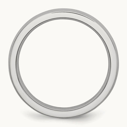 Cobalt Polished Half Round Band — 4mm