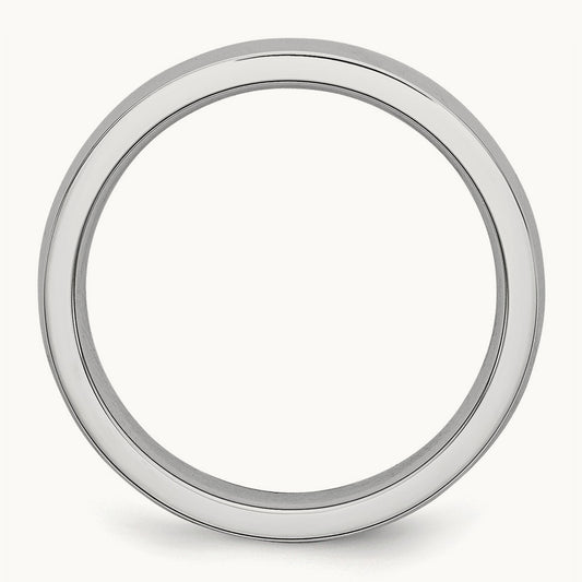 Cobalt Polished Half Round Band — 4mm