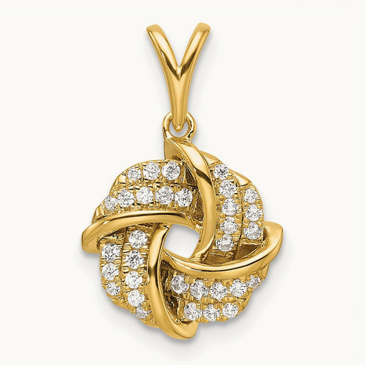Love Knot Pendant, 0.20 ct tw Lab-Grown Diamond