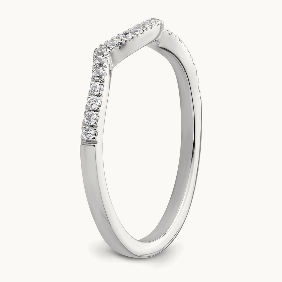 Diamond Wedding Band, 14K White Gold