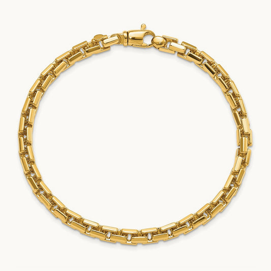 Polished Chain Bracelet, 14K Yellow Gold