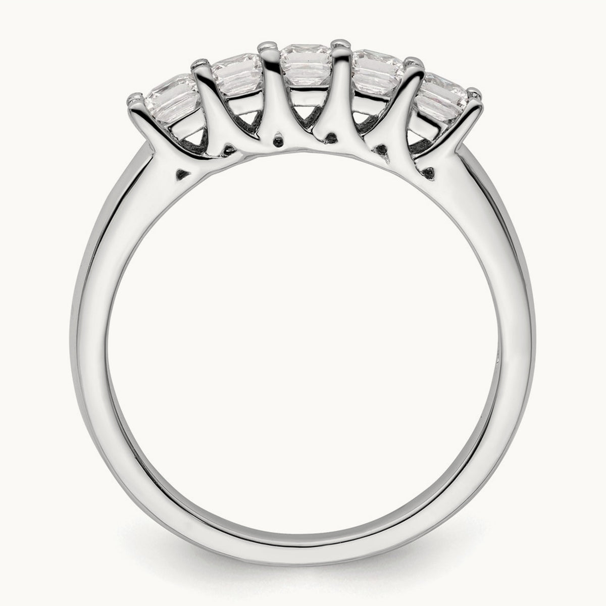 Princess-Cut 5-Stone Band — 2/3 ct, 7