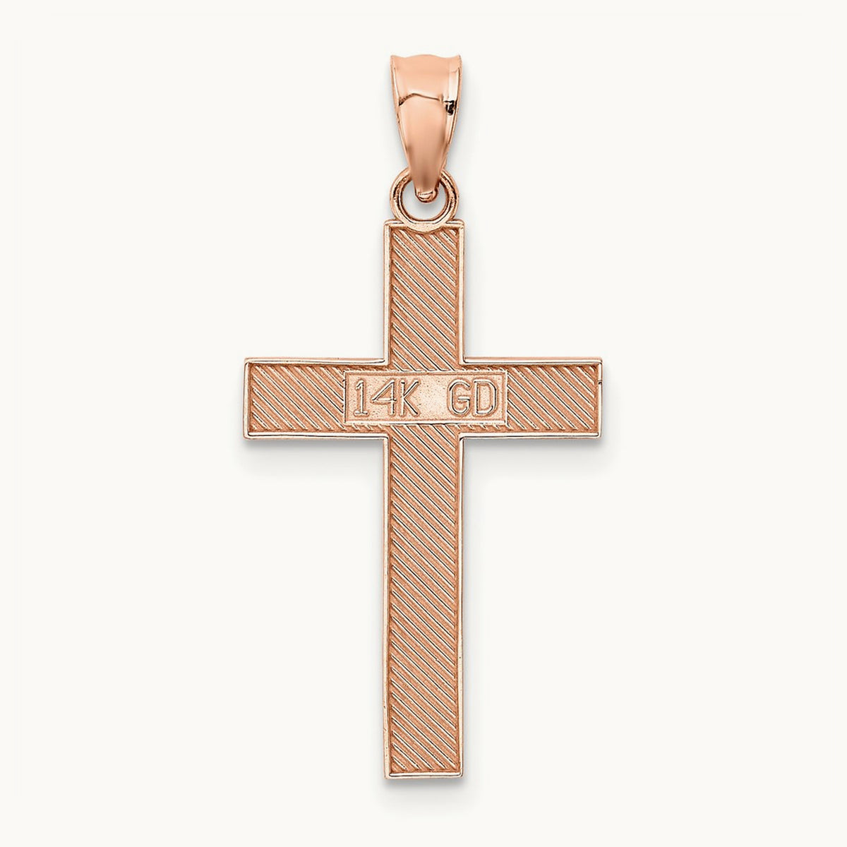 Cross Pendant, 14K Rose Gold