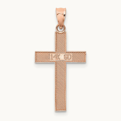 Cross Pendant, 14K Rose Gold