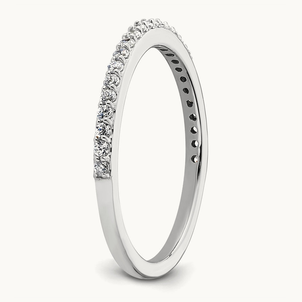 Diamond Wedding Band, 14K White Gold