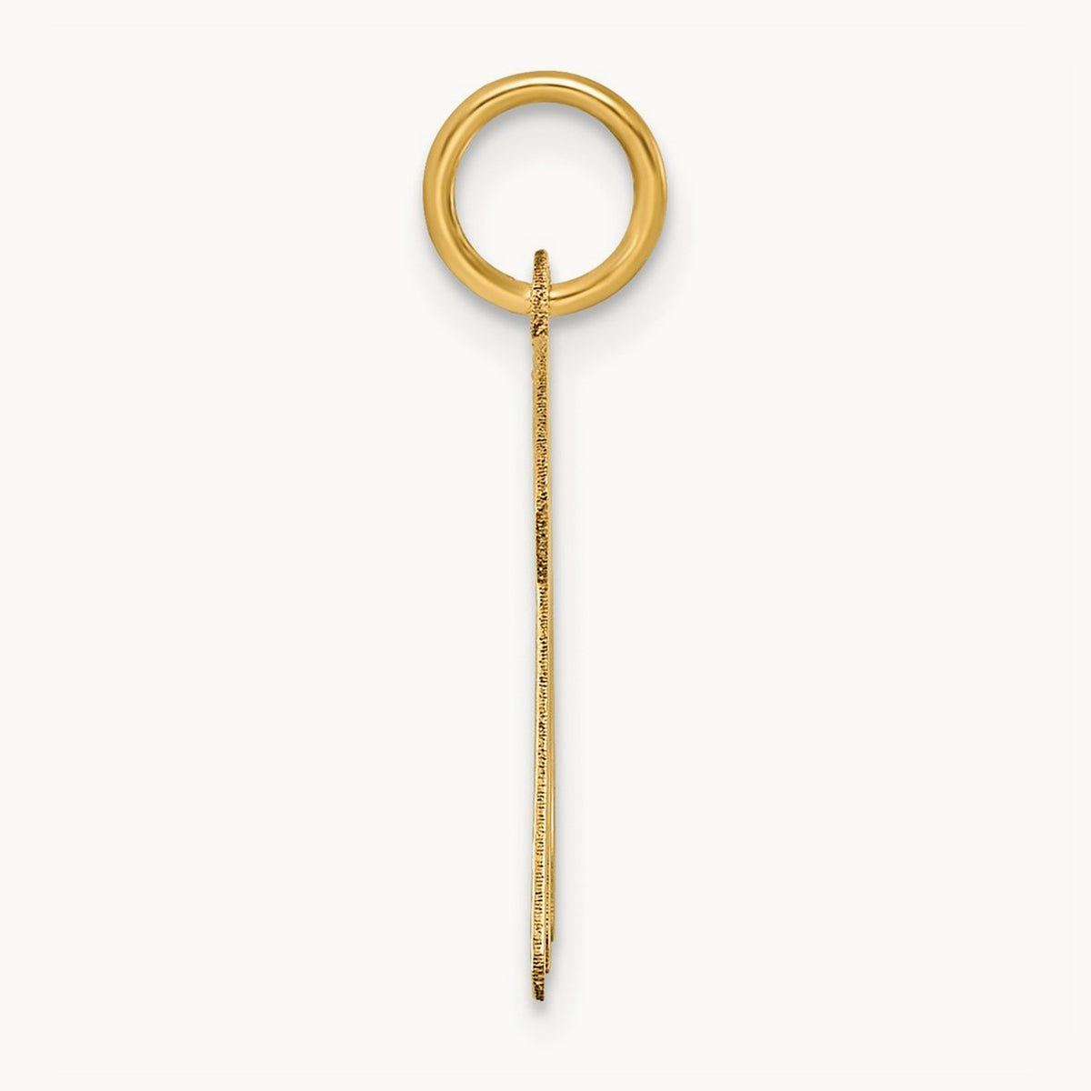 Large Script Initial Charm — 14K Yellow Gold, M