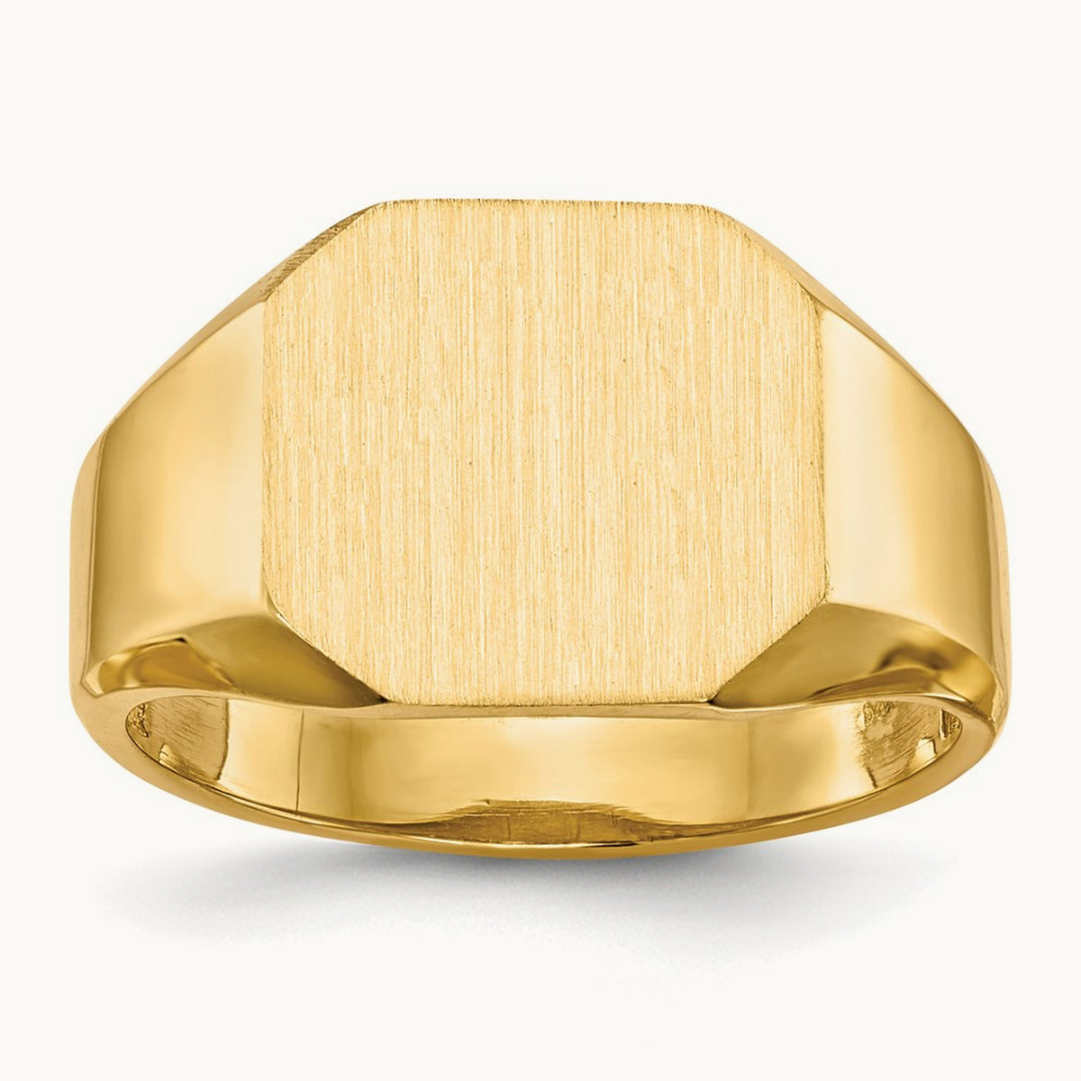 12.5x11. Open Back Signet Ring, 0mm, 14K