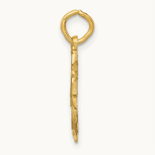 Unicorn Head Pendant, 14K