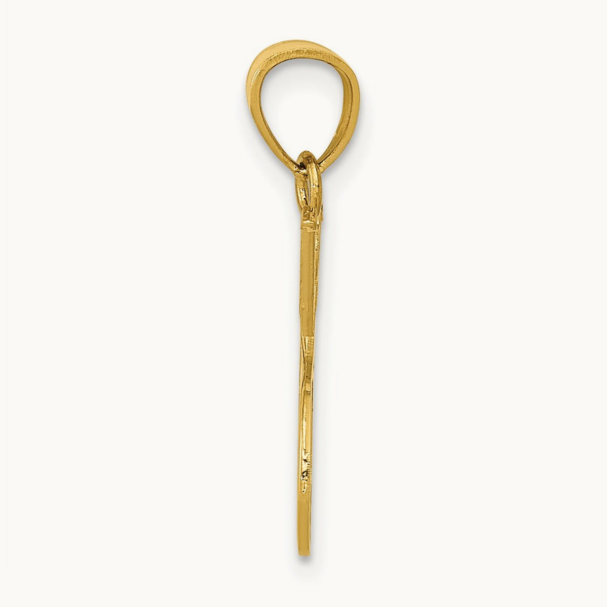 Double Tennis Racquet Charm — 14K Yellow Gold