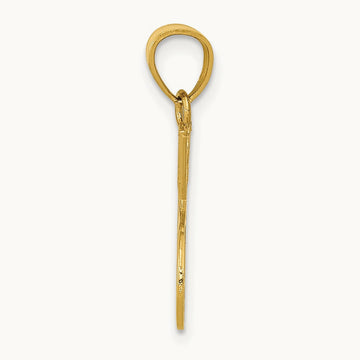 Double Tennis Racquet Charm — 14K Yellow Gold