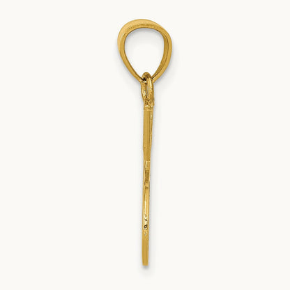 Double Tennis Racquet Charm — 14K Yellow Gold