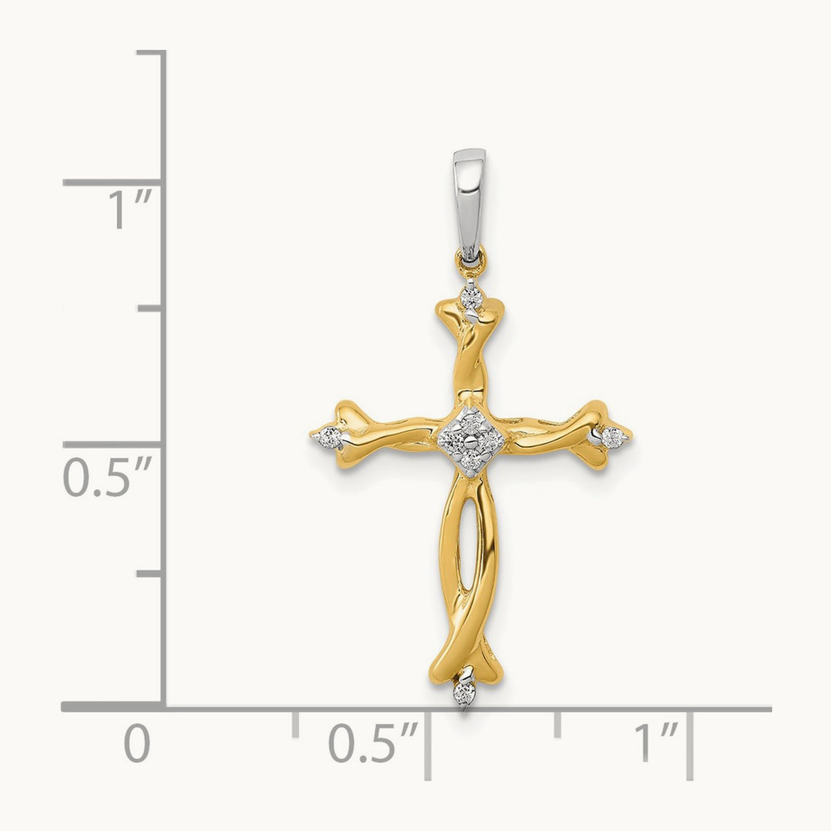 1/20ct. Diamond Cross Pendant — photo set