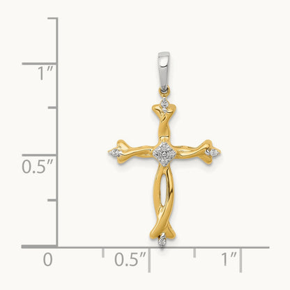 1/20ct. Diamond Cross Pendant — photo set